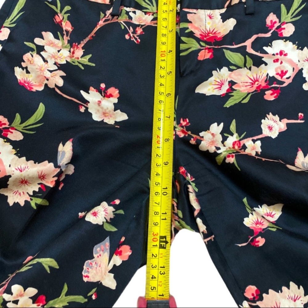 💎RARE💎NWOT JOIE Silk Blend Tailored Floral Pants, Size 2 - Picture 11 of 12